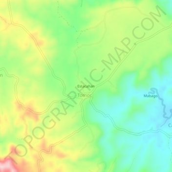 Estacahan地形图、海拔、地势