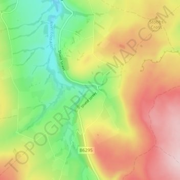 Sinderhope地形图、海拔、地势