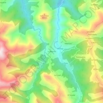 La Matosa地形图、海拔、地势