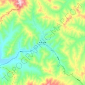 青城子镇地形图、海拔、地势