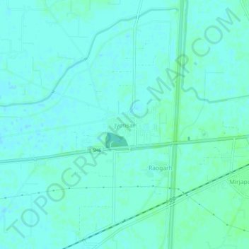 Jyotisar地形图、海拔、地势