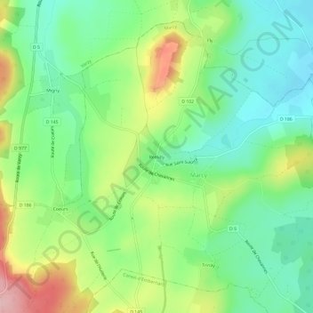 Remilly地形图、海拔、地势