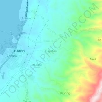Dagatan地形图、海拔、地势