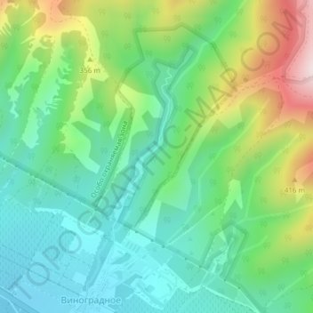 щель Астафьева地形图、海拔、地势