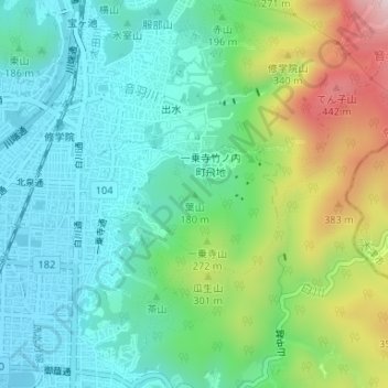 葉山地形图、海拔、地势