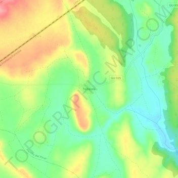 Tortonda地形图、海拔、地势