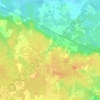 Souley地形图、海拔、地势