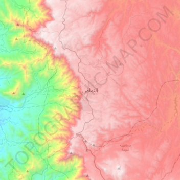 An Nimas地形图、海拔、地势