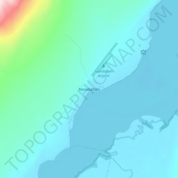 Nondalton地形图、海拔、地势