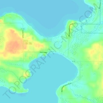Curtis地形图、海拔、地势