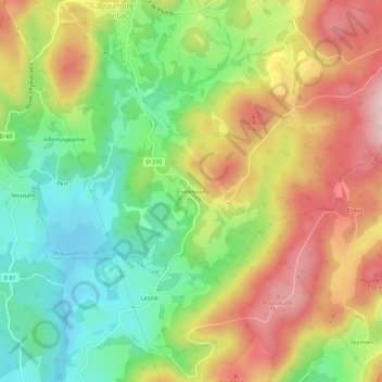 Fumousse地形图、海拔、地势