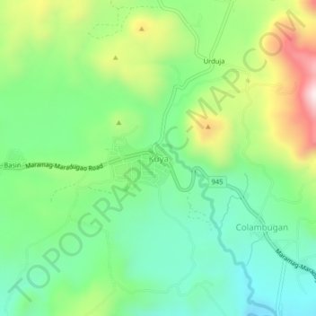 Kuya地形图、海拔、地势