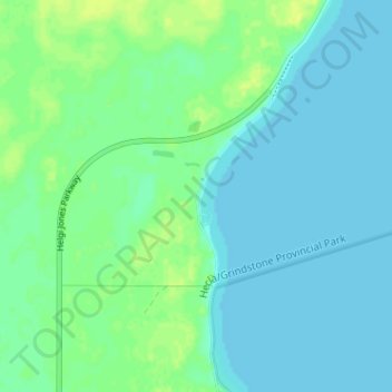 Hecla地形图、海拔、地势