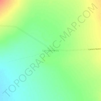 Los Hacheros地形图、海拔、地势