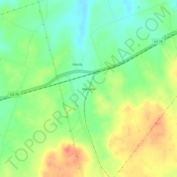 Marjorie地形图、海拔、地势