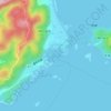 鞆の浦地形图、海拔、地势