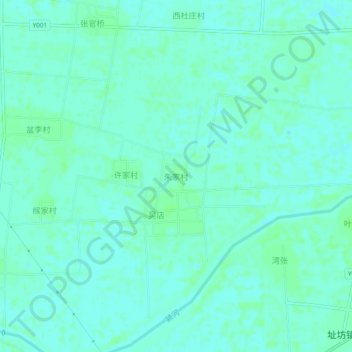 朱家村地形图、海拔、地势