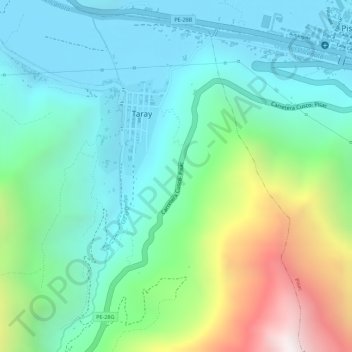 Mirador Taray地形图、海拔、地势