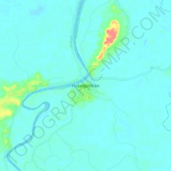 Hidalgotitlán地形图、海拔、地势