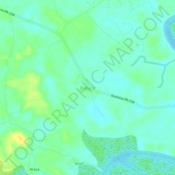 Itajura地形图、海拔、地势