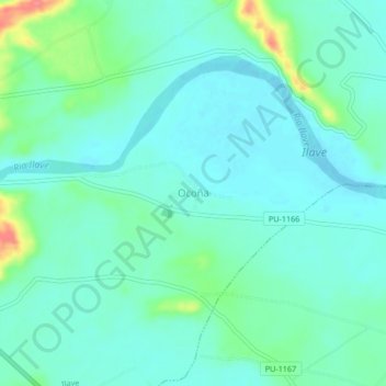 Ocoña地形图、海拔、地势