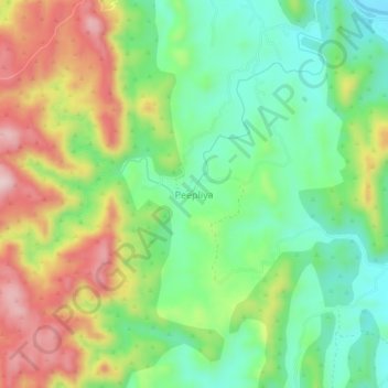 Peepliya地形图、海拔、地势