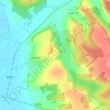 Melier地形图、海拔、地势