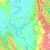 美索地形图、海拔、地势