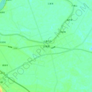 兰溪镇地形图、海拔、地势