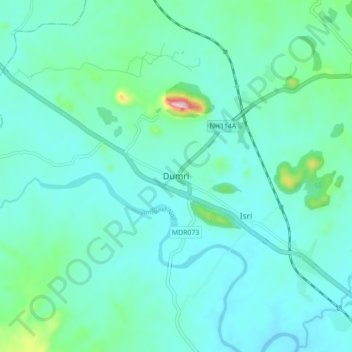 Dumri地形图、海拔、地势