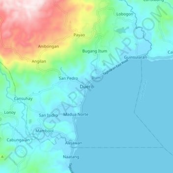 Duero地形图、海拔、地势