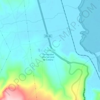 Patallani地形图、海拔、地势