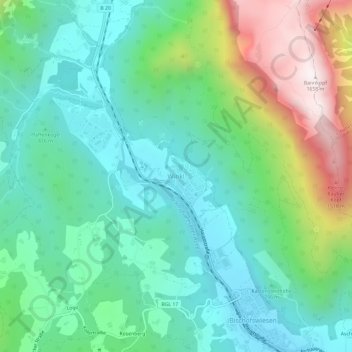 Winkl地形图、海拔、地势