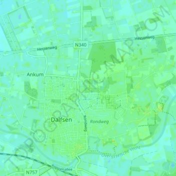 Gerner地形图、海拔、地势