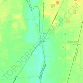 Newmans地形图、海拔、地势
