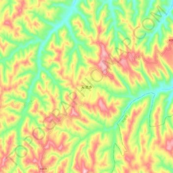天池乡地形图、海拔、地势