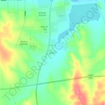 姜家村地形图、海拔、地势