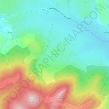 Les Vidals地形图、海拔、地势