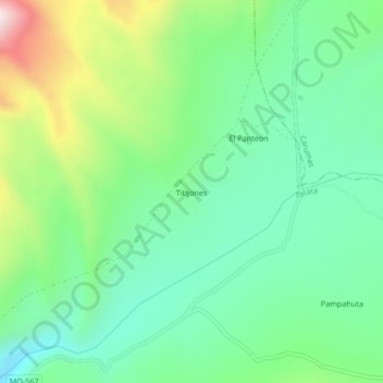 Titijones地形图、海拔、地势