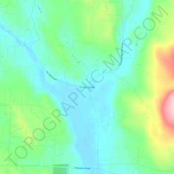 Forest Glade地形图、海拔、地势
