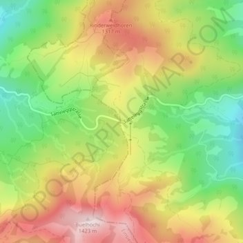 Sattelegg地形图、海拔、地势