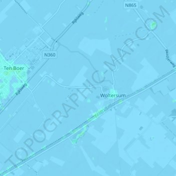 Bouwerschap地形图、海拔、地势