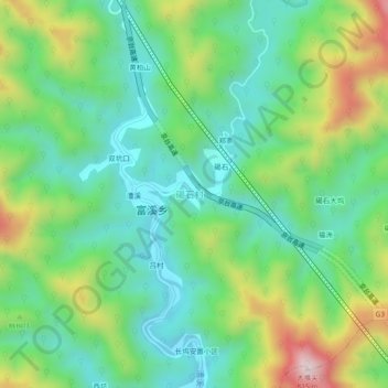 阳坑地形图、海拔、地势
