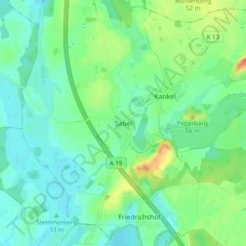 Sabel地形图、海拔、地势