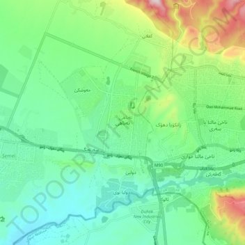 Tanahi地形图、海拔、地势
