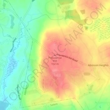 Providence Hill地形图、海拔、地势
