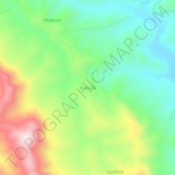 Isapula地形图、海拔、地势