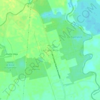 La Esperanza地形图、海拔、地势