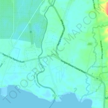 Hijo地形图、海拔、地势