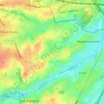 Rattendaal地形图、海拔、地势